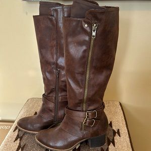 Carlos by Carlos Santana Knee High Brown Boot